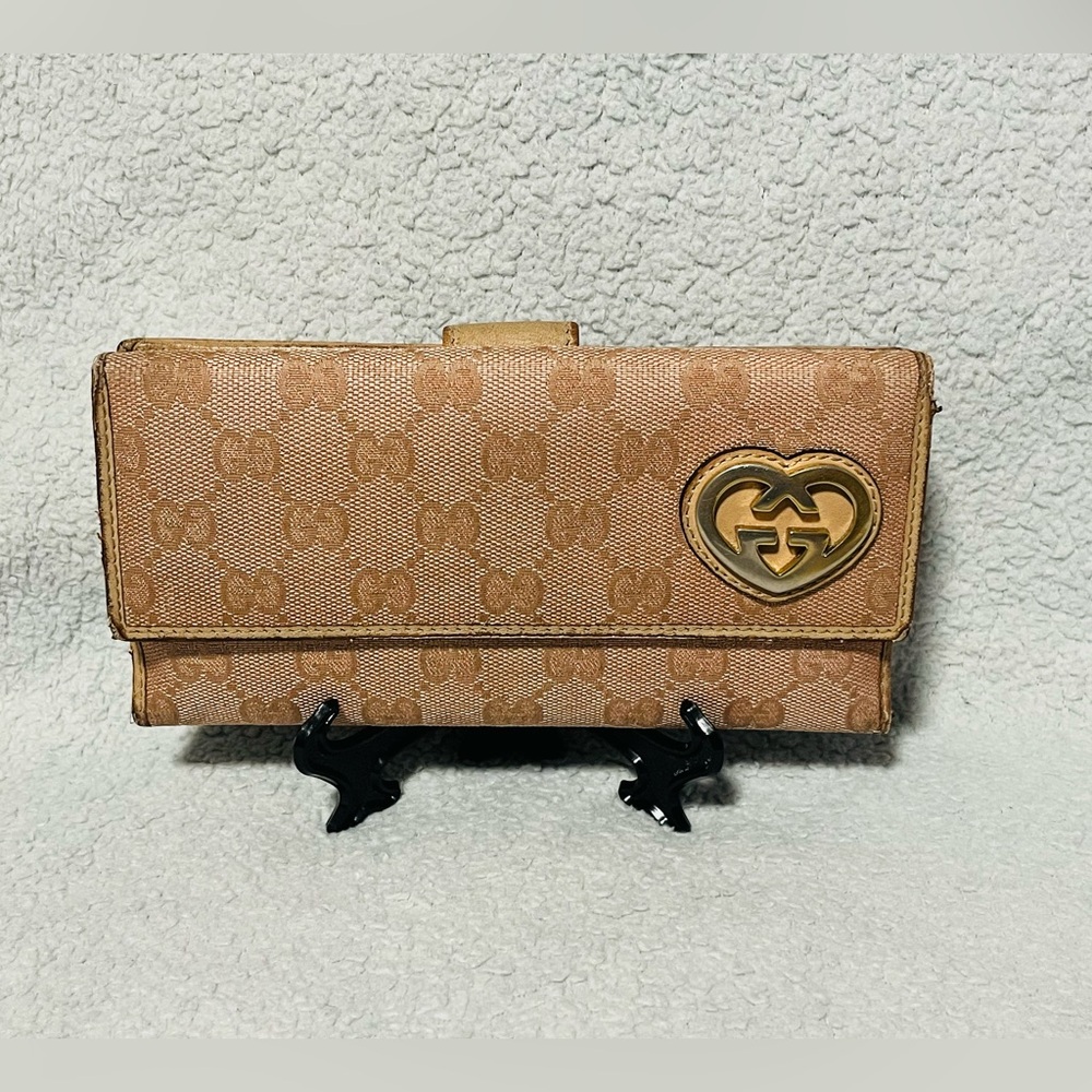 Gucci Lovely Heart GG Monogram Long Bifold Wallet - Picture 11 of 11